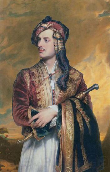 Thomas Phillips Lord Byron in Albanian dress France oil painting art